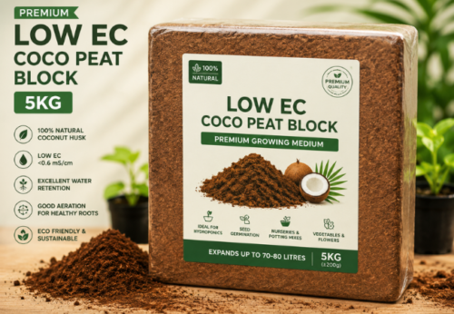 Low EC Coco Peat Block 5kg